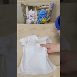 Застарелые пятна на белой футболке удаляю без усилий! #пятна #пятнанаодежде #удалитьпятна #стирка