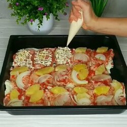 Отбивные с ананасами и сыром_Marisha_recepti