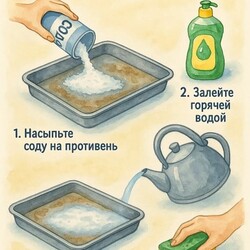 Отмыть противень от жира_ГОРНИЧНАЯ