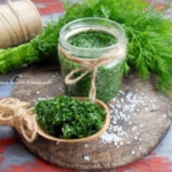 Укроп с солью на зиму в банке