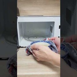 Как помыть микроволновку.