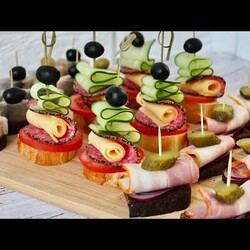 ТРИ Шикарных и Простых ВАРИАНТА КАНАПЕ на Праздничный Стол!