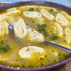 Суп с ЧЕСНОЧНЫМИ ГАЛУШКАМИ