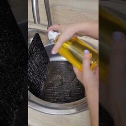 Чистка гриля #чистка #чисткапосуды #гриль #сковорода #нагар #жир #моющеесредство #советы #лайфхаки