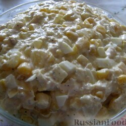 Рецепт: Салат из курицы с ананасами на RussianFood.com