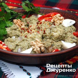 Рыба в соусе – пряный судак сациви с орехами, чесноком и кинзой