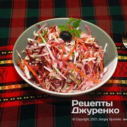 Салат Щетка. Пошаговый рецепт Сергея Джуренко