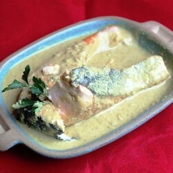 საუცხოო კერძი - მოხარშული კობრი ნიგვზის საწებლით