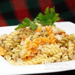 Паста с рыбой — итальянские фузилли с рыбным соусом и луком. Пошаговый рецепт Сергея Джуренко