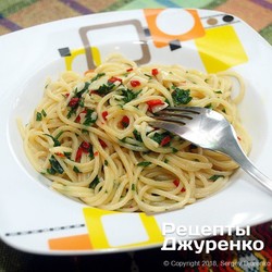 Спагетти с маслом и чесноком - Рецепты Джуренко
