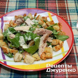 Салат Цезарь с жареной курицей. Пошаговый рецепт Сергея Джуренко