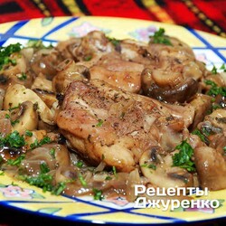 Курица с шампиньонами. Пошаговый рецепт с фото - рецепты Джуренко