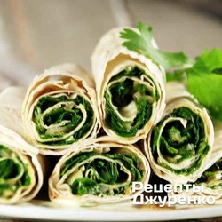 Закуска из лаваша с зеленью - Рецепты Джуренко