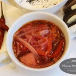 Постный борщ, яркий, ароматный и очень вкусный