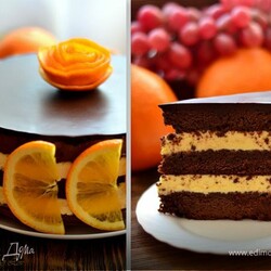 Шоколадно-апельсиновый торт