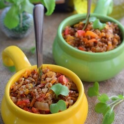 Гречка с овощами в рукаве