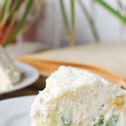 Творожный торт с желатином и фруктами — рецепт с фото