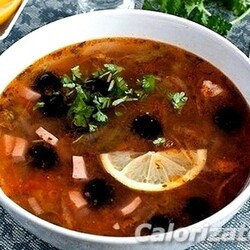 Суп солянка мясная - калорийность, состав, описание - www.calorizator.ru