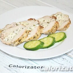 Куриный рулет с творогом