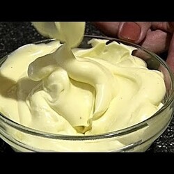 ДОМАШНИЙ МАЙОНЕЗ  с молоком, менее жирный/Mayonnaise with milk, less greasy.