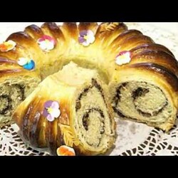 Пасхальный венок из каравайного теста / Easter wreath from a loaf of dough