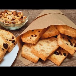 Ванильные сухарики на белках. Бискотти на белках.