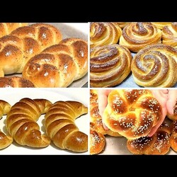 6 СПОСОБОВ ФОРМОВКИ  КРАСИВЫХ БУЛОЧЕК с начинкой и без..