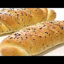 Домашний ХЛЕБ - БАТОН с семенами/Home BREAD - BATON with seeds