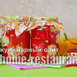 Перец, фаршированный капустой на зиму: рецепт с фото