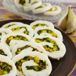 Рулет из сала, который съедается за 5 минут