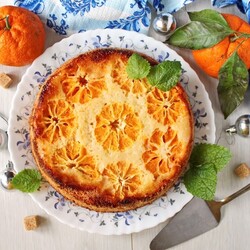 Пирог-перевертыш с мандаринами