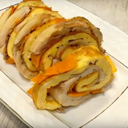 Шикарный закусочный рулет - Лучшие рецепты