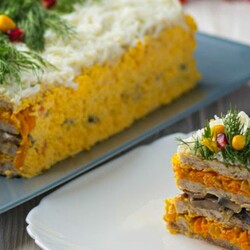 Закусочный торт с мясом: подаем в начале застолья - Лучшие рецепты