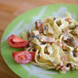 Спагетти карбонара (бюджетный вариант). Рецепт