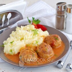 Тефтели с рисом с подливкой — рецепт с фото