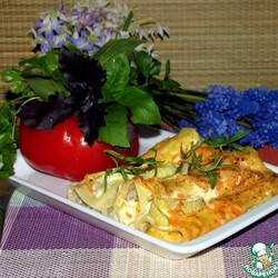 Каннеллони с фаршем и сыром