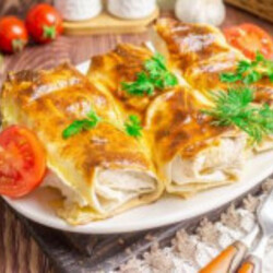 Куриное филе в лаваше в духовке