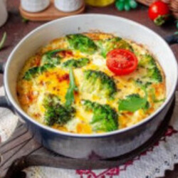 Омлет с брокколи в духовке