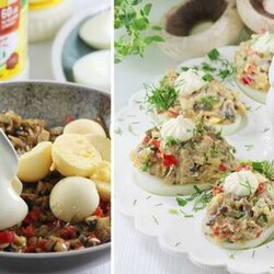 Фаршированные яйца с грибами: украшение для праздничного стола за считанные минуты - Вкусные рецепты - медиаплатформа МирТесен