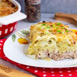 Фарш под шубой в духовке