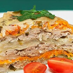 Капустная запеканка с мясом