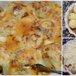 Необычная мясная запеканка к ужину под соусом бешамель