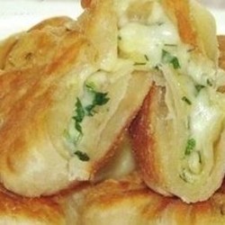 Кефирные конвертики с сыром и зеленью