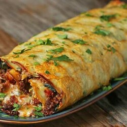 Необычный и вкусный рулет с мясом без теста