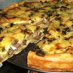 Грибной пирог в духовке за несколько минут