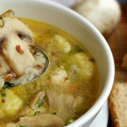 Гречневый суп с грибами и картофельными клёцками. Рецепт
