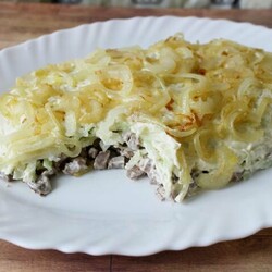 Очень вкусный салат с говядиной и редькой