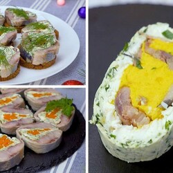 Рулеты из сельди