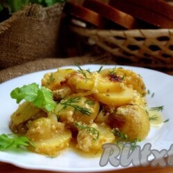 Картофель в кефире в духовке - 9 пошаговых фото в рецепте