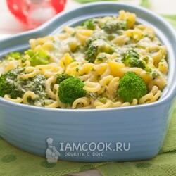 Запеканка из макарон с брокколи — рецепт с фото
